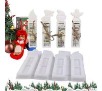 Moule en silicone pour porte-monnaie, 4 cavités pour décoration de Noël, porte-monnaie ménager, pour le travail manuel pendant les vacances, l'arrosage, les réunions, pour la maison et le