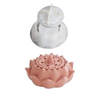Moule en silicone pour pot de fleurs - Boîte de rangement en forme de fleurs - Moule en béton - En résine époxy - Pour travaux manuels et pinceaux de maquillage