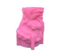 Moule en silicone pour pot de fleurs en forme de couronne de fille - En résine époxy - Pour béton et plâtre