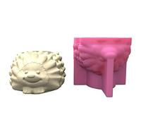 Moule en silicone pour pot de fleurs en forme de hérisson fait à la main en cristal et résine époxy pour décoration d'intérieur, outil de plantation de jardin, artisanat, hérisson