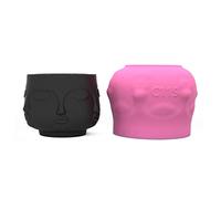 Moule en silicone pour pot de fleurs en forme de visage pour résine époxy, béton, argile, cendrier, ornement