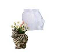 Moule en silicone pour pot de fleurs en forme de zèbre - Convient pour les supports décoratifs et les petites maisons