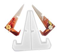 Moule en Silicone pour Présentoir de Plaque, Moule de Support de Plaque en Résine, Moulle Présentoir à Plaques pour Support de Téléphone, Moule Résilience Stand Holder pour Plateau Display Support(L)