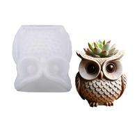 Moule en silicone pour propriétaire de plantation de résine et fabrication de béton, réutilisable, antiadhésif, moule en résine motif hibou