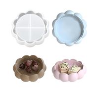 Moule en silicone pour rangement de fruits, moule en résine en forme de lotus, moule en silicone pour fabrication de bougies, récipient de rangement, pot de fleurs
