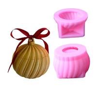 Moule en silicone pour récipient sphérique en résine avec couvercle, moule robuste pour supports et supports de vacances