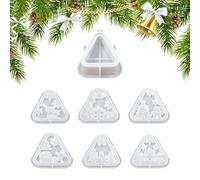 Moule en silicone pour résine de Noël, réutilisable pour travaux manuels, pour lanternes et bougies de Noël, pour cire et plâtre pour débutants, centre de table festif