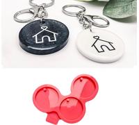 Moule En Silicone Pour Résine Époxy En Forme De Cercle - 5 Cm - Créez Vous-Même Des Porte-Clés Ronds, Des Ornements Pour La Maison, Des Attrape-Soleil Et Des Pendentifs Pour Voiture