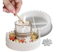 Moule en Silicone Pour Résine Époxy - Moules Pour Bougeoirs De L'avent En Forme De Noël - Démoulage Facile Réutilisable 2 Pièces pour Ciment Plâtre Béton Projet Artistique Création de Fêtes