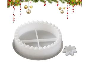 Moule en Silicone Pour Résine Époxy, Moules Pour Bougeoirs De L'avent En Forme De Noël, Moules Réutilisables 2 Pièces Pour Artisanat De Plâtre Ciment Béton