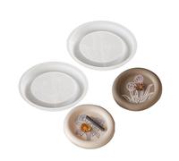 Moule en silicone pour résine et fabrication de bougies, pâtisserie - Flexible et réutilisable - Motif de fleurs rondes - Outils d'artisanat pour décoration d'intérieur, gâteaux