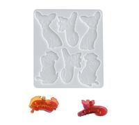 Moule en silicone pour résine faite à la main en forme d'aile de papillon, pince à cheveux en forme d'animal, outil de bricolage, moule en résine époxy en forme de pétale