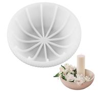 Moule en Silicone pour Resine Plateau, Moule Silicone Resine Epoxy Bol, Plateau Epoxy, Grands, Rond, Rayé, pour Assiette De Fruits, Plateau, Projets DIY, 21.5 x 9 cm