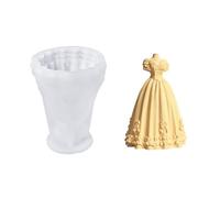 Moule en silicone pour robe de mariée délicate pour travaux manuels - Robe de mariée 3D complexe - Parfait pour les occasions romantiques - Moule en silicone pour jupe de princesse