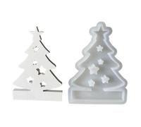 Moule en silicone pour sapin de Noël - 13 x 9 x 0,5 cm - Arbres - Moules en résine époxy 3D pour bougies, ornements, savons, loisirs créatifs, décoration d'intérieur