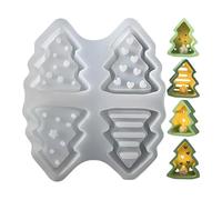 Moule en silicone pour sapin de Noël - 14,5x12 cm, outil antiadhésif pour moulage de résine, matériau créatif pour bougies et savon | Fabricant de décoration de Noël bricolage