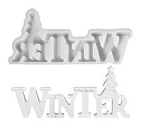 Moule en silicone pour sapin de Noël d'hiver, moules en silicone 3D pour signe de mot de Noël | Décoration saisonnière pour le jour de la semaine, l'école, le bureau, le bureau, les vacances, la
