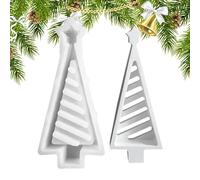 Moule en silicone pour sapin de Noël | modèle créatif antiadhésif | forme d'arbre de Noël avec étoile en haut - pour fête de Thanksgiving et fête avec décorations en plâtre