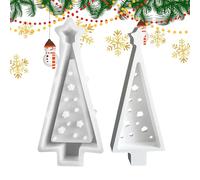 Moule en silicone pour sapin de Noël - Pochoir de bricolage non adhésif - Étoiles décoratives - Moules en silicone - Pour la pâte, la pâtisserie, le plâtre, la décoration, les fondants, les projets de