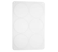 Moule en Silicone pour Sceaux de Cire, 6 Cavités Rondes, Réutilisable | Antiadhésif, Résistant à Chaleur, Style Vintage, pour Loisirs Créatifs et Papeterie, Blanc