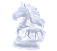 Moule en silicone pour sculptures de chevaux creux, formes de chevaux réalistes, moulage époxy, fait à la main, décoration d'intérieur, artisanat de cheval