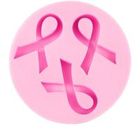 Moule en silicone pour sensibilisation au cancer du sein, moule rond en silicone rose 7,5 cm pour fondant, chocolat, savon, résine, artisanat contre le cancer du sein pour fête et collecte de fonds