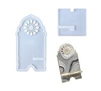 Moule en silicone pour support de téléphone | Design amovible et port de charge | Moule en silicone réutilisable pour moulage de résine, supports de téléphone à faire soi-même | Artisanats, bricolage