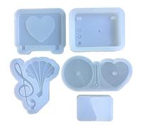 Moule en silicone pour tourne-disque - Décoration de table - Cadre photo - Shaker en résine pour décoration de la maison - Moules à bijoux en épingle à cheveux pour petits modèles