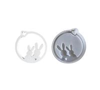 Moule en silicone pour travaux manuels, couronnes de Pâques, lapins, pendentifs à suspendre, moule pour décoration de porte de maison, décoration murale, démoulage facile