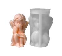 Moule en silicone pour travaux manuels - Joli ange 3D - Aromathérapies - Décoration de bureau - Petits anges - Pour fabrication de savon