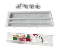 Moule en silicone pour travaux manuels | Moule en silicone pour calendrier de l'Avent de 24 jours | Outil réutilisable pour projets artistiques avec libération facile | pour résine époxy plâtre