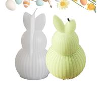 Moule en silicone pour œufs de Pâques à rayures - Moule à bougie de Pâques | Moules en résine pour décoration d'intérieur | Moules en plâtre pour décoration de bureau, plâtre, béton, mô | Moule en