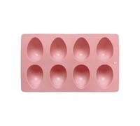 Moule en silicone pour œufs de Pâques - Plaque de cuisson antiadhésive avec 8 cavités - Réutilisable - Résistante à la chaleur - Qualité alimentaire - Pour chocolat, pudding, crème glacée, biscuits