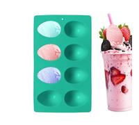 Moule en silicone pour œufs de Pâques - Plaque de cuisson antiadhésive avec 8 cavités - Réutilisable - Résistant à la chaleur - Qualité alimentaire - Pour chocolat, pudding, crème glacée, biscuits