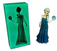Moule en silicone pour usage artisanal personnages dessins animés Elsa Frozen 2D adapté aussi pour savon décorations enfants résine fimo plâtre bougies