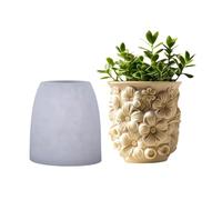 Moule en silicone pour vase de fleurs - Moule à béton avec relief 3D A - Pour boîtes à bijoux - Pour artistes, débutants, enseignants d'art, amateurs de bricolage, ciment plâtre, maison, laboratoire