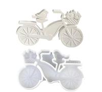 Moule en Silicone pour Vélo,Moule En Plâtre Avec Un Design D'Oiseau Sur Vélo - Silicone Anti-Adhésif pour le Moulage de Savon,Pour Résine Artisanat Bougie Savon Plâtre