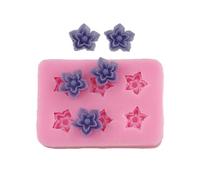 Moule en silicone pratique en forme de fleur pour artisanat en argile, cire et résine