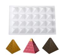 Moule en silicone pyramide 3D pour gâteau, fondant, mousse, chocolat, décoration de cupcakes, pâtisserie, dessert, glaçons, bonbons, cire, aromathérapie, savon artisanal