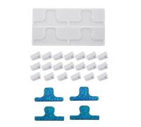 Moule en silicone recyclable en élastomère pour planificateur artisanal, pinces, matériaux, plan créatif, moule en silicone, pince en polypropylène, fournitures de papeterie, moule facile à démouler
