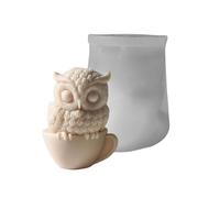 Moule en silicone résistant aux hautes températures en forme de hibou délicat pour loisirs créatifs