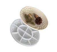 Moule en Silicone rétro Flexible pour plateaux décoratifs, formes de bijoux en résine gaufrée ovale/rond/carré, moule de plateau rond carré ovale
