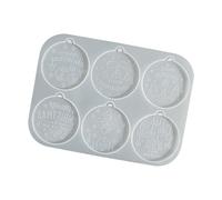 Moule en silicone réutilisable à 6 cavités pour la fabrication de boucles d'oreilles, porte-clés, décorations de Noël, moule en silicone pour boucles d'oreilles, porte-clés, pendentifs