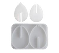Moule en silicone réutilisable avec motif d'œuf, fait à la main, moule à pendentifs pour plâtre, décoration de maison, moule à breloques en silicone