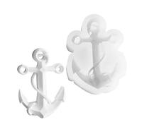 Moule en silicone réutilisable en forme d'ancre de bateau - Moule multifonction en résine pour pendentifs muraux pour desserts, bougies, fondants