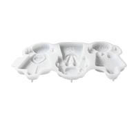 Moule en silicone réutilisable en forme d'ange de Noël 3 cavités | Contours à texture fine, détails semi-3D transparents, silicone souple, protection contre les dommages des bords