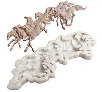 Moule en silicone réutilisable en forme de cheval en forme d'animaux pour faire des chocolats, des bonbons durs, des desserts, des glaçons, des bougies, des gâteaux