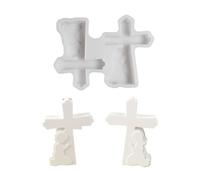 Moule en silicone réutilisable en forme de croix de prière pour garçon et fille en résine époxy
