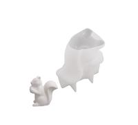 Moule en silicone réutilisable en forme d'écureuil unique pour les amateurs d'artisanat pour créer du plâtre et de la cire en résine, facile à utiliser
