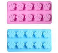 Moule en silicone réutilisable en forme d'empreinte de patte de chien pour glace, bonbons, chocolat, four, congélateur, lave-vaisselle, boîte à bijoux en résine